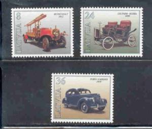 Latvia Sc 426-8 1996 Car Production stamp set mint NH