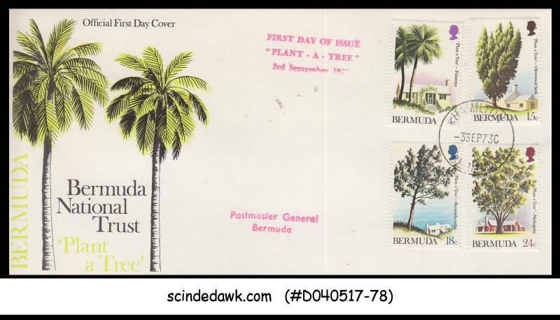 BERMUDA - 1973 PLANT A TREE 4V SET FDC