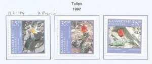 KAZAKHSTAN - 1997 - Tulips - Perf 3v Set - Mint Lightly Hinged