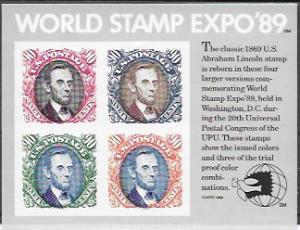 US #2433 Souvenir Sheet MNH World Stamp Expo '89