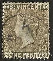 St. Vincent 42, used, thin spot, some clipped perfs. 1883. (S1136)