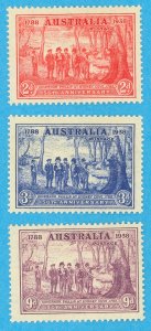 AUSTRALIA 163 - 165  MINT HINGED OG * VERY FINE SET OF THREE - AUSI-1004