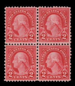 MOMEN: US STAMPS #579 BLOCK MINT OG NH VF LOT #82281*