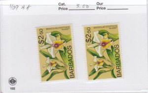 Barbados 409 $2.50 Flower mnh