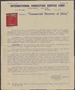 Kenya Uganda and Tanganyika Sc# 79 Cover Full Printed  Advert.  Air Letter 1949