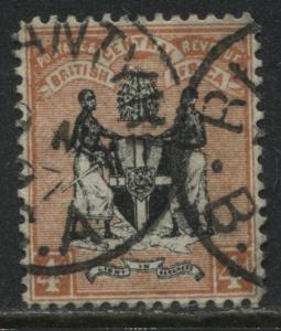 British Central Africa 1895 4d orange & black used