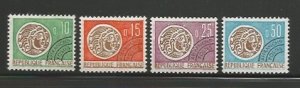 France MNH sc# 1096-9 Galic Coin