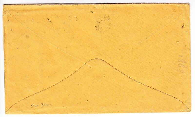 US 75 Pair on Cover From Virginia City N.T. (Nevada Territory) to Maine SCV$1550