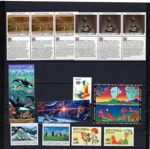 UNITED NATIONS GENEVA 1992 COMPLETE YEAR SET OF 13 STAMPS & 4 SHEETS MNH