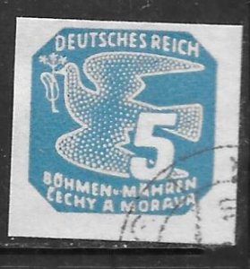 Czechoslovakia Bohemia and Moravia P12: 5h Carrier Pigeon, used, F-VF