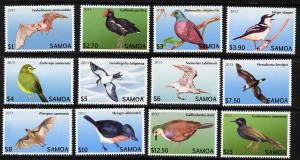Samoa 2013 Birds - Threatened Species definitive set comp...