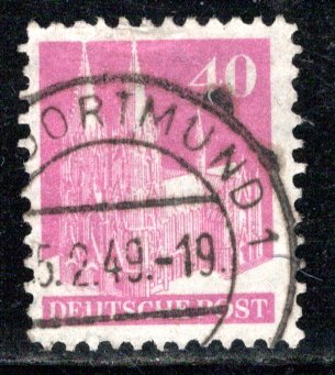 Germany AM Post Scott # 651, used, variation plate error