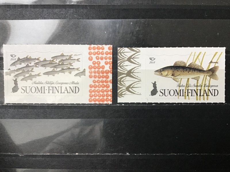 Finland - Postfris/MNH - Complete set Fish 2018
