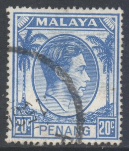 Malaya Penang Scott 15 - SG15, 1949 George VI 20c used