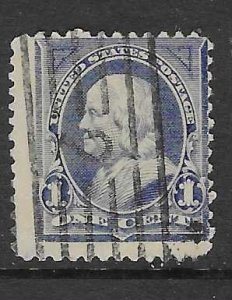 US # 247 1c Franklin,blue, (U) CV $4.00