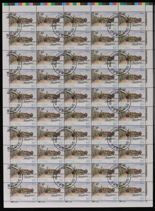 Christmas Island 1993-2002 sheets. Total FV $400. SG cat £709. (11 sheets).