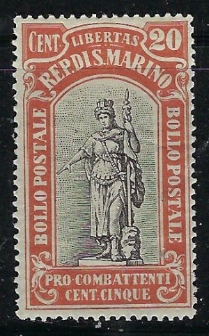 San Marino B6 MH 1918 issue (fe8605)