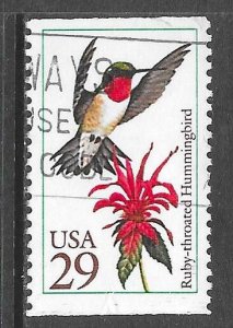 USA 2642: 29c Ruby-throated Hummingbird (Archilochus colubris), used, VF