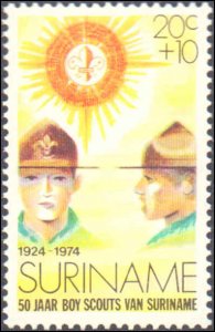 Suriname #B208-B210, Complete Set(3), 1974, Scouts, Never Hinged