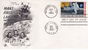 FIRST MAN ON THE MOON FDC - WASHINGTON, DC  1969 FDC17935