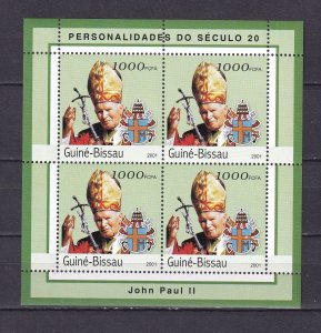 Guinea-Bissau 2001 Pope John Paul II S/Sheet MNH