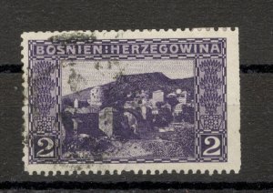 BOSNIA - AUSTRIA - USED STAMP,  2h - ERROR - RIGHT IMPERFORATED - 1906.