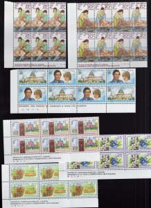 New Zealand 1978-81 Collection of Sets in Plate Blocks MNH