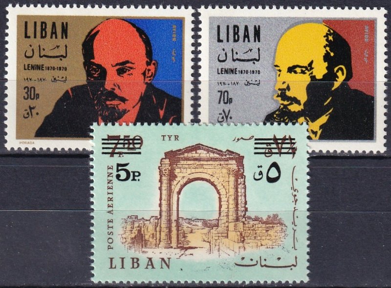 Lebanon #C648-9, C657   MNH CV  $8.00  (Z7483)