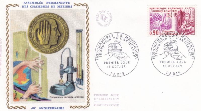 France 1971 Chambres de Metiers Silk FDC Unadressed VGC