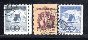 CZECHOSLOVAKIA SC# 401-403 F/U