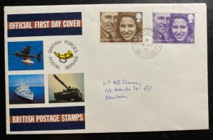 1973 British Field Post Office 233 In Hong Kong airmail Cover To Kowloon