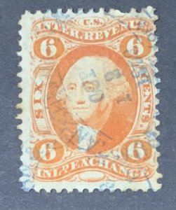 USA REVENUE STAMP 1863 6 CENTS INLAND EXCHANGE SCOTT R30c