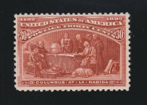US 239 30c Columbian Exposition Mint w/ PF Cert VF OG NH SCV $675 