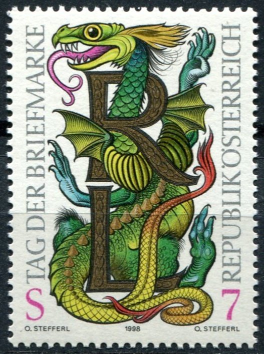 Austria Sc#1765 MNH, 7s multi, Stamp Day (1998)