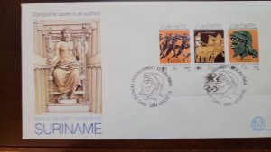 P) 1984 SURINAME, CHAMPIONSHIP REPRESENTING THE ANCIENT OLYMPIC GAMES, FDC XF