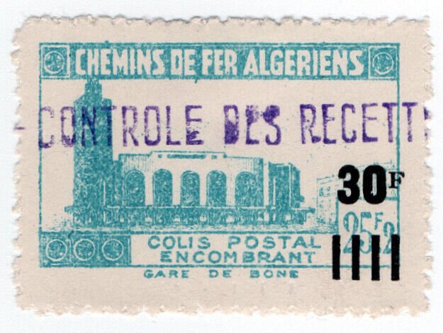 (I.B) France Colonial Railway : Algeria Chemins de Fer 30F on 25.2F