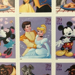 4025-4028   Art of Disney-Romance   MNH 39 c sheet of 20 FV $7.80.  Issued 2006 
