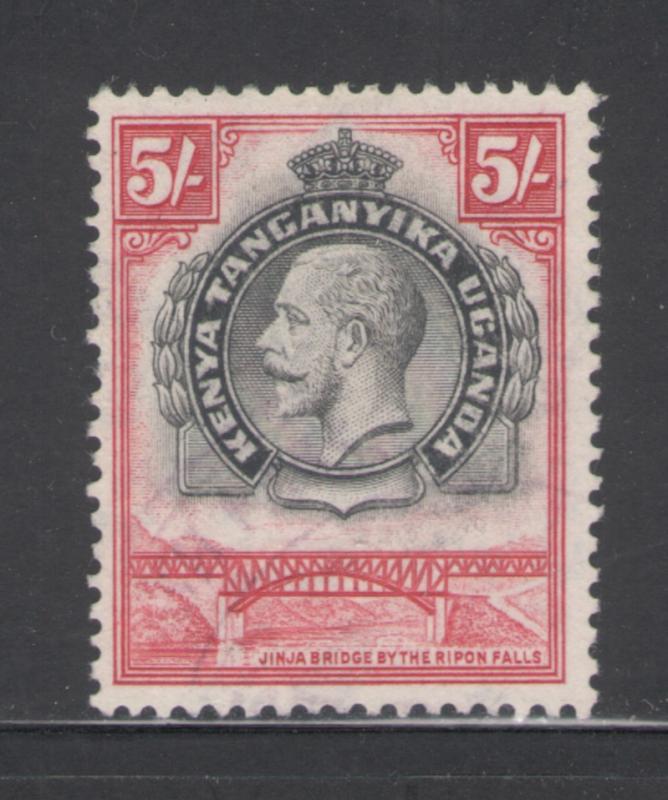 Kenya, Uganda & Tanganyika 1935 King George V 5sh Scott # 57 Used