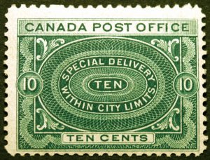 Canada #E1 10c Blue Green 1898 Special Delivery *MNH*
