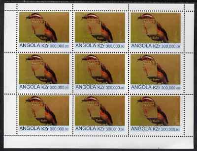 Angola 1999 Birds 300,000k from Flora & Fauna def set...