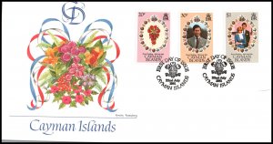Cayman Islands 471-473 Royal Wedding Fleetwood U/A FDC