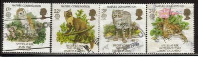 Great Britain Sc 1141-4 1986 Europa Nature stamps used