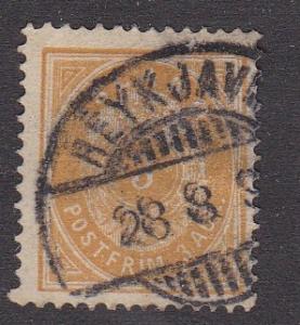 Iceland # 15, Numeral, Used, Perf 14 x 13 1/2, Third Cat