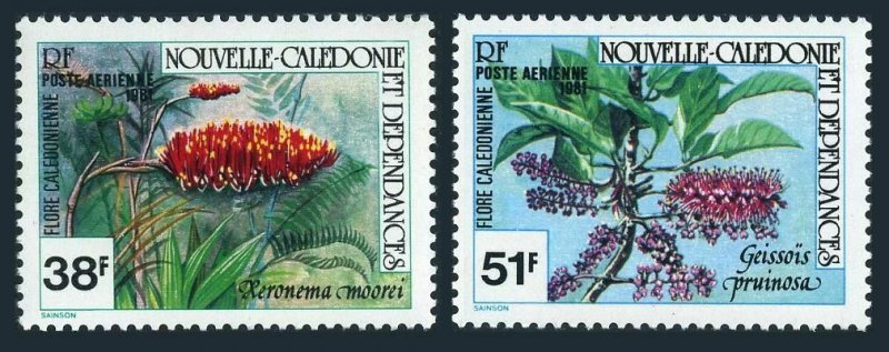 New Caledonia C170-C171,MNH.Michel 662-663. Plants,1981.Xeronema Moorei,Pruinosa