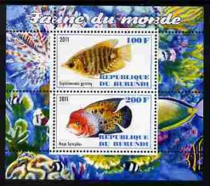 BURUNDI - 2011 - Fish - Perf 2v Sheet #1 - Mint Never Hinged