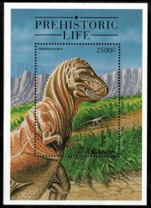 Uganda 1998 - Dinosaurs - Souvenir Stamp Sheet - Scott #1547 - MNH