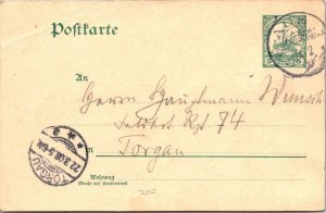 German SW Africa 1908 Postcard to Torgau - F62646
