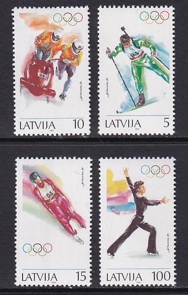 Latvia   #356-360   MNH  1994 winter olympics Lillehammer