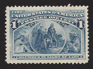 US #230 Deep Blue Mint NG 1893 VF SCV $15