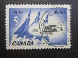 Canada #383 First Flight In Canada  Nice stamps {ca303}